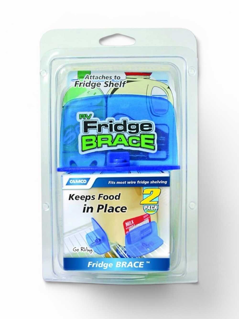 CAMCO RV Fridge Brace - Holds Food &  Drinks in Place and in RVs, Boats, Camping